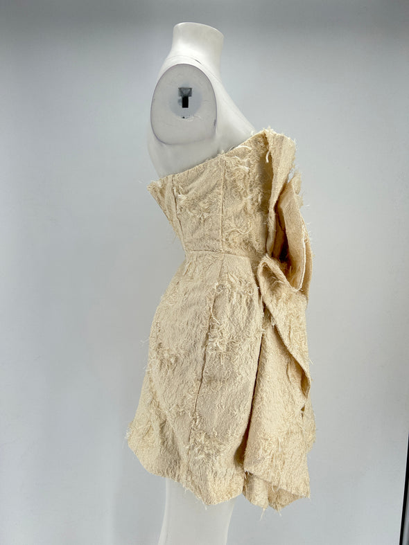 Robe bustier beige