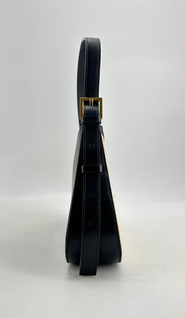 Sac à bandoulière en raphia et en cuir "The Tokyo"