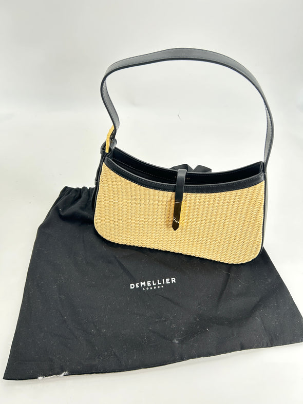 Sac à bandoulière en raphia et en cuir "The Tokyo"