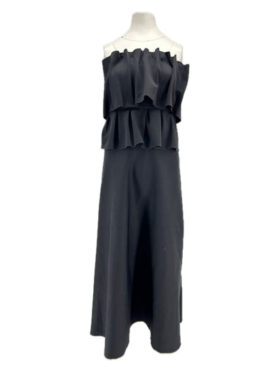 Robe satinée noire