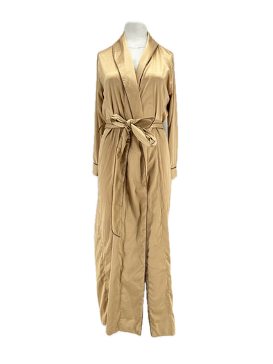 Kimono satiné beige