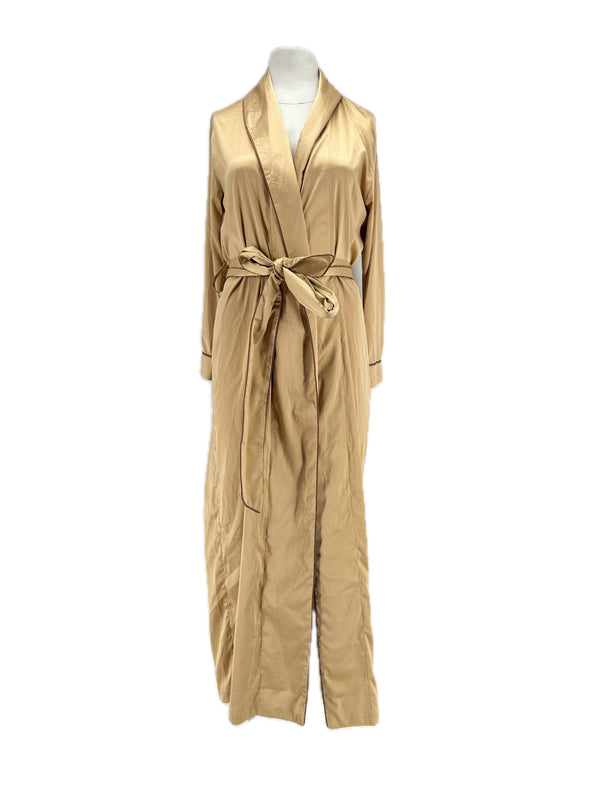 Kimono satiné beige