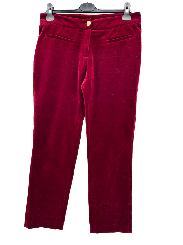 Pantalon en velours bordeaux