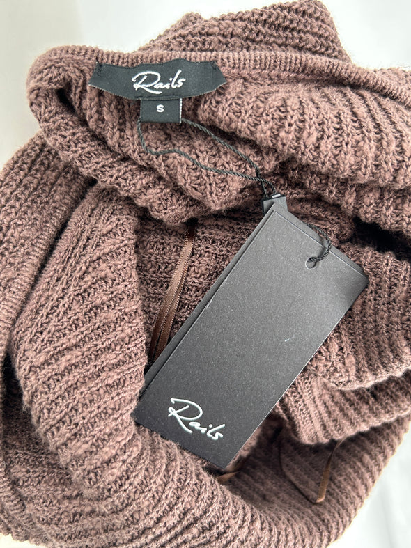 Robe en maille marron