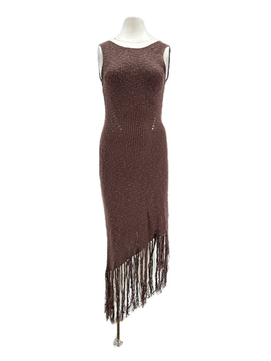Robe en maille marron