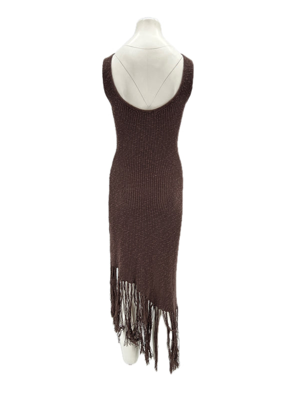 Robe en maille marron
