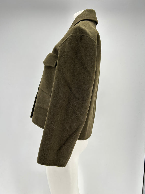 Veste en laine kaki