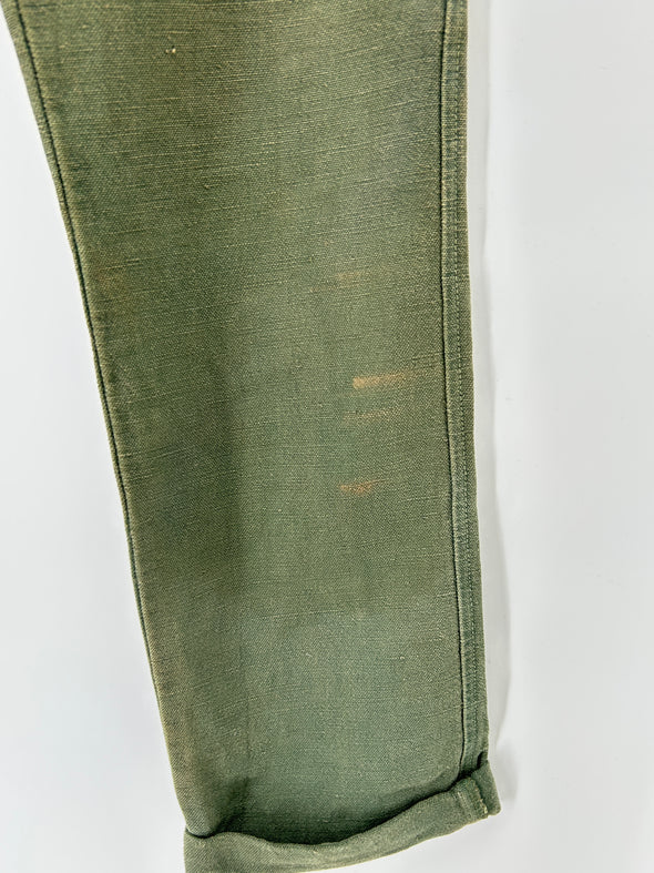 Pantalon en lin kaki