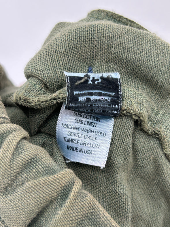 Pantalon en lin kaki