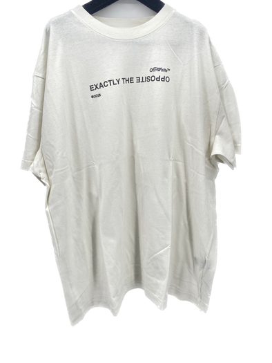 T-shirt "Exactly The Opposite" blanc