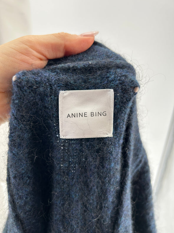 Cardigan en laine marine