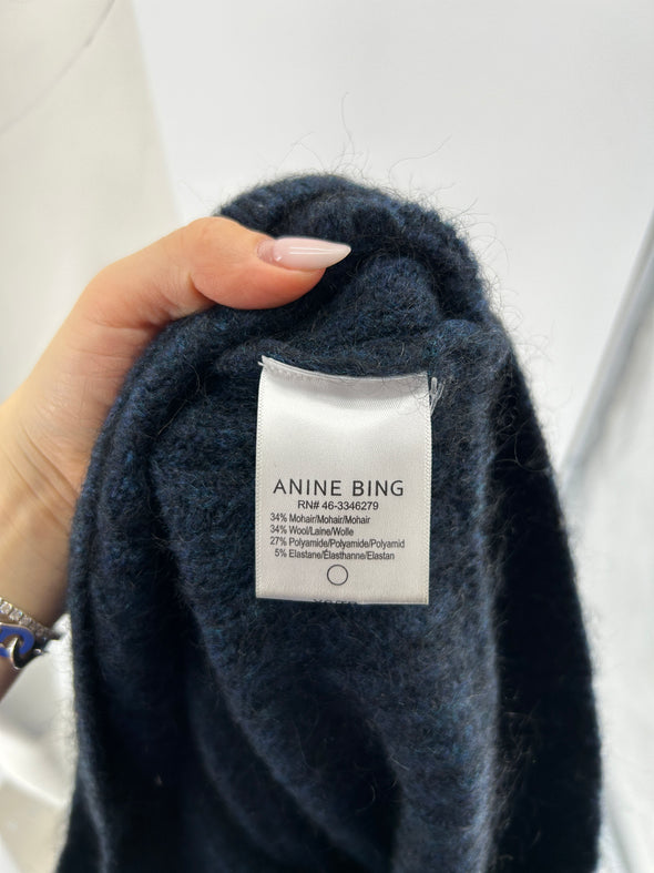 Cardigan en laine marine