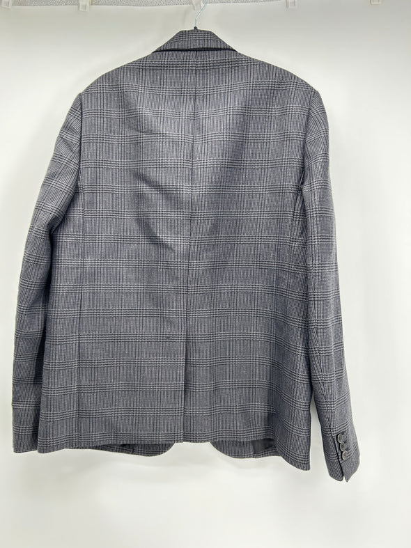 Blazer à carreaux gris foncé