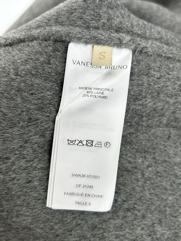 Manteau en laine gris