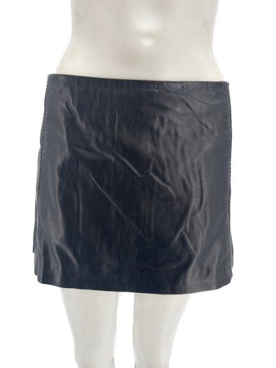 Jupe en cuir noir