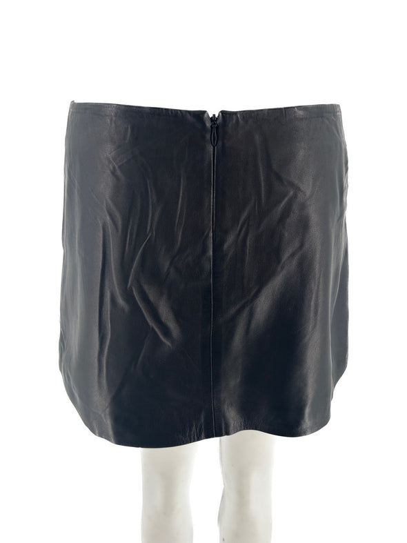Jupe en cuir noir
