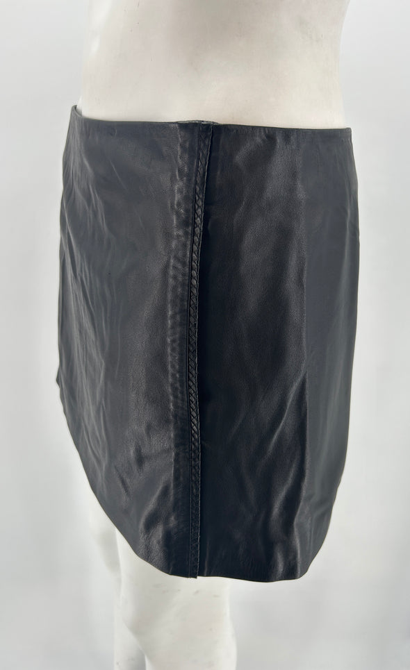Jupe en cuir noir