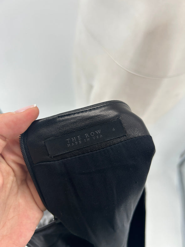 Jupe en cuir noir