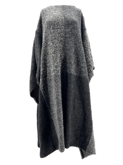 Poncho en cachemire gris