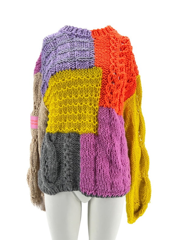 Pull en laine multicolore