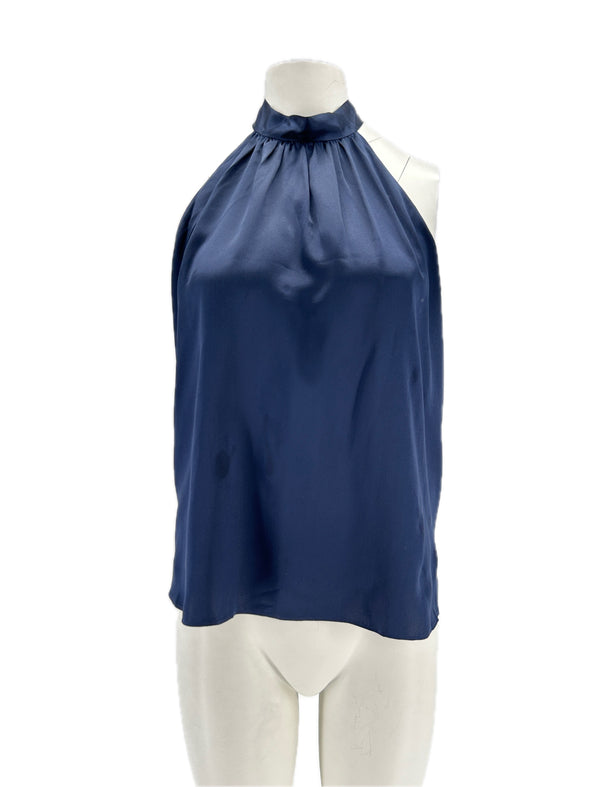 Top en soie marine
