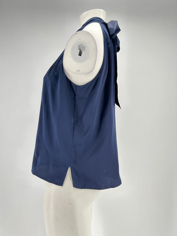 Top en soie marine