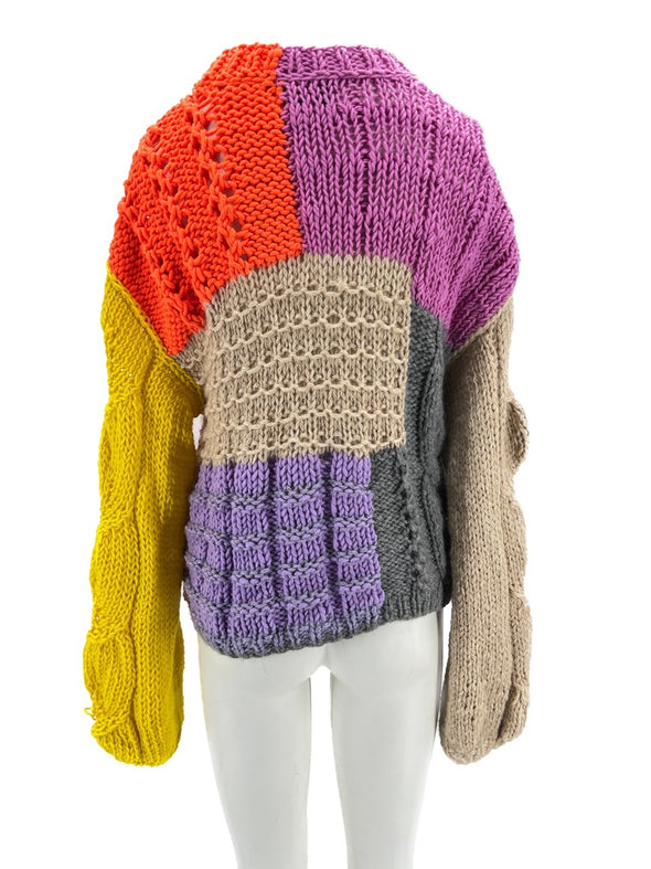 Pull en laine multicolore