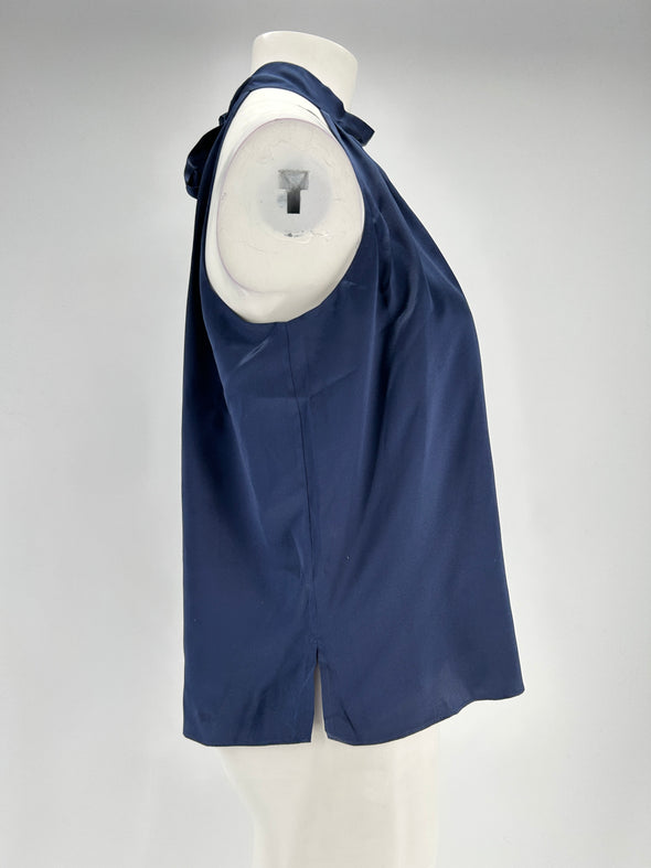 Top en soie marine
