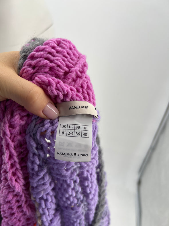 Pull en laine multicolore