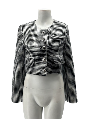 Veste courte pied de poule