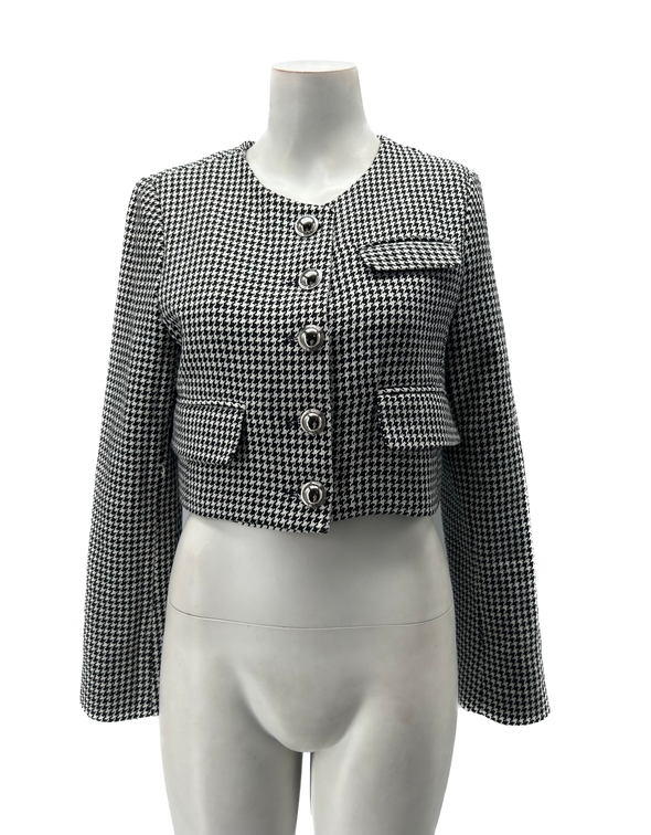Veste courte pied de poule