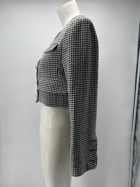 Veste courte pied de poule