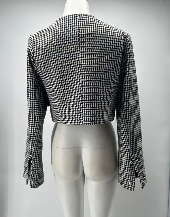 Veste courte pied de poule