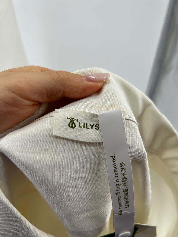 Chemisier en mélange de soie et lin