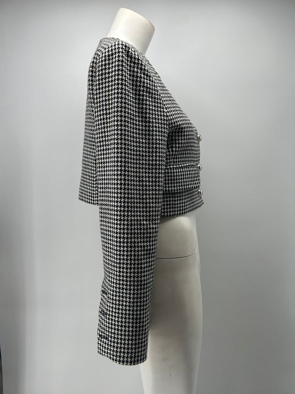 Veste courte pied de poule