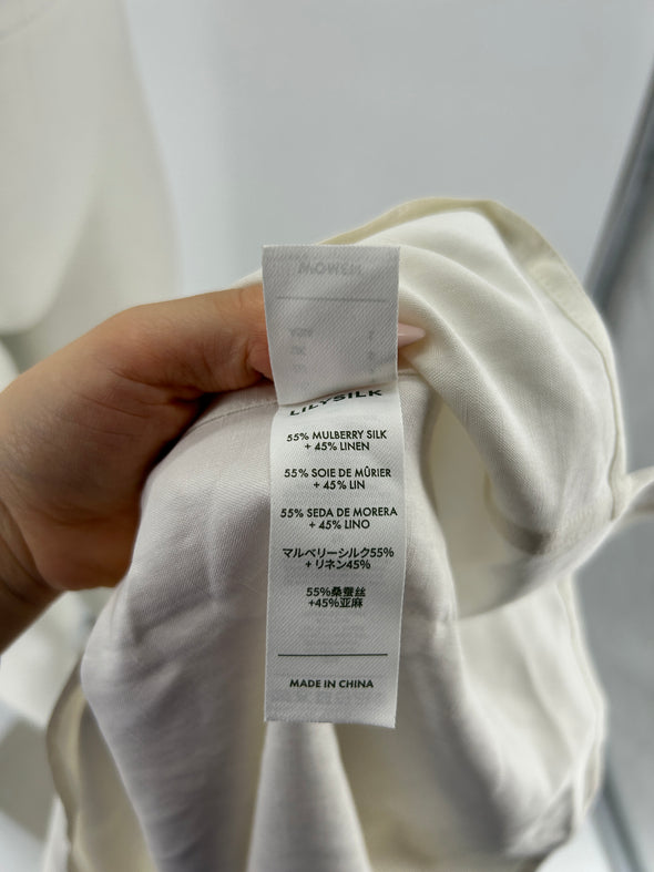 Chemisier en mélange de soie et lin