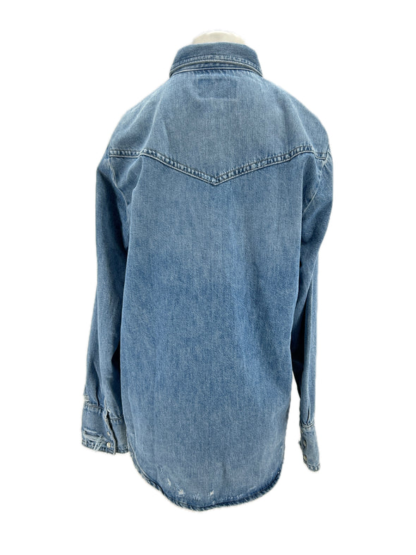 Chemise en denim bleue
