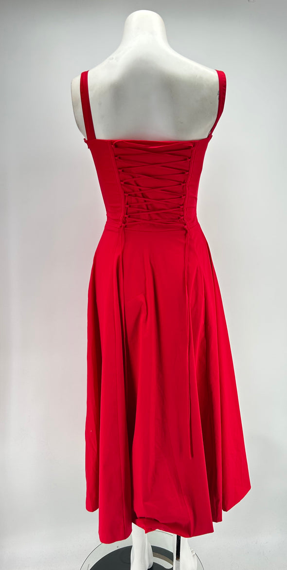 Robe longue rouge