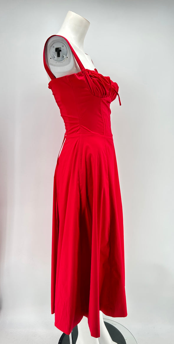 Robe longue rouge