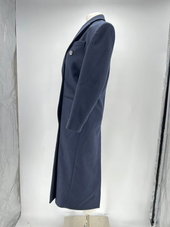 Manteau marine en laine