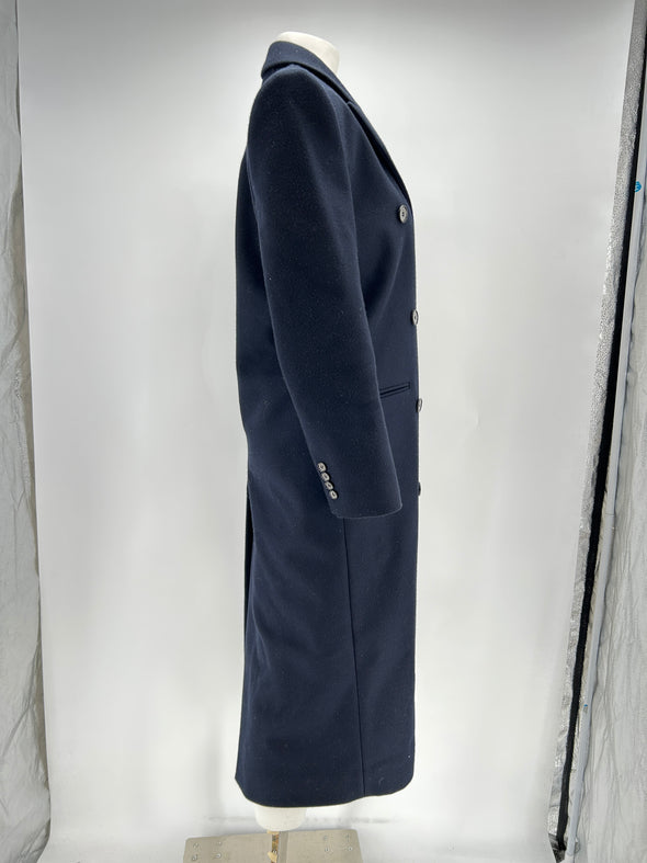 Manteau marine en laine