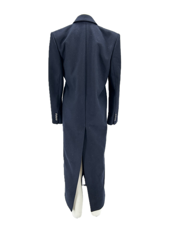 Manteau marine en laine
