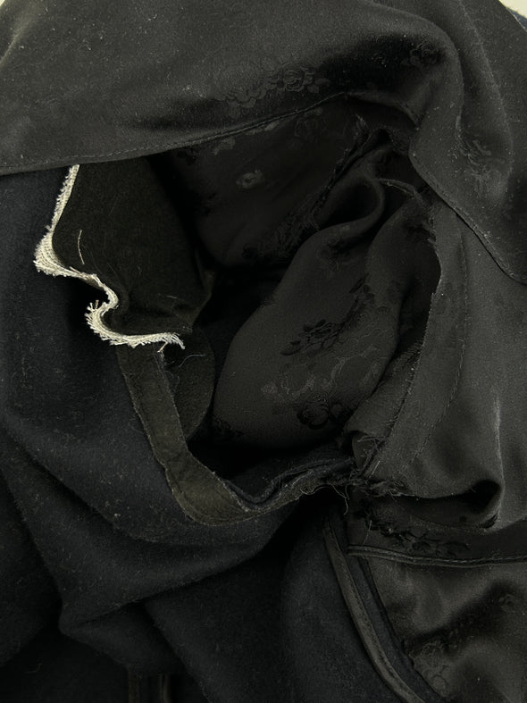 Manteau marine en laine