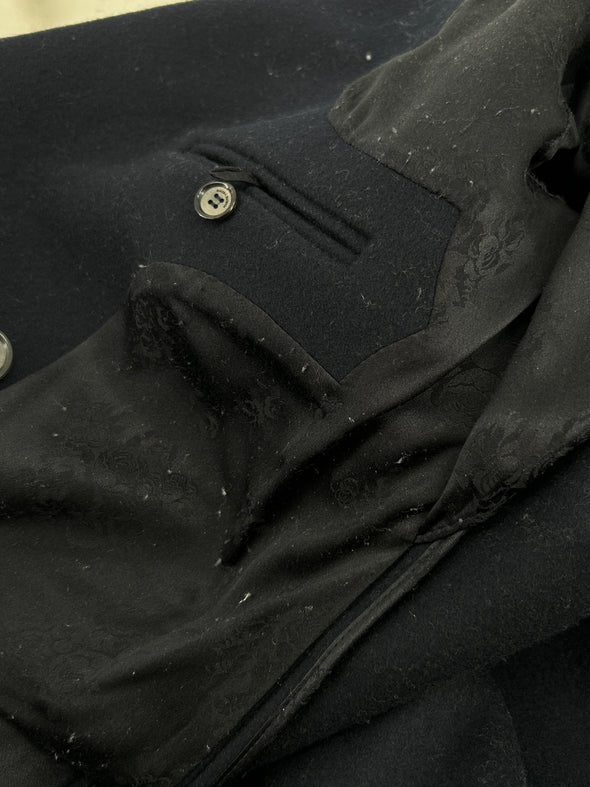 Manteau marine en laine