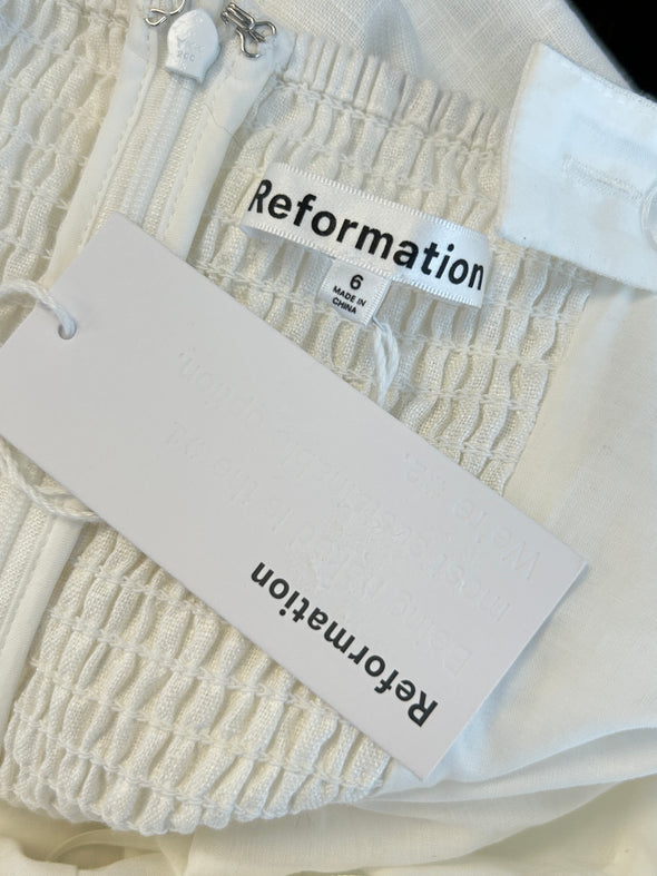 Robe blanche en lin
