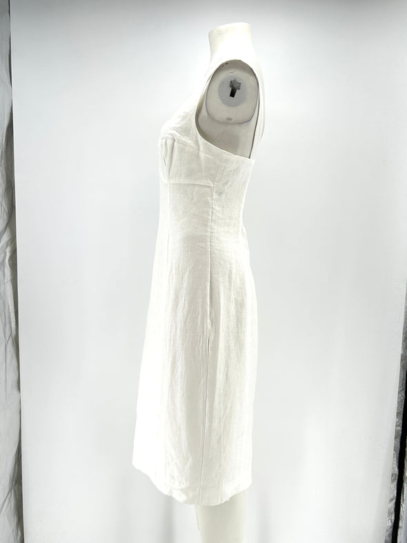 Robe blanche en lin