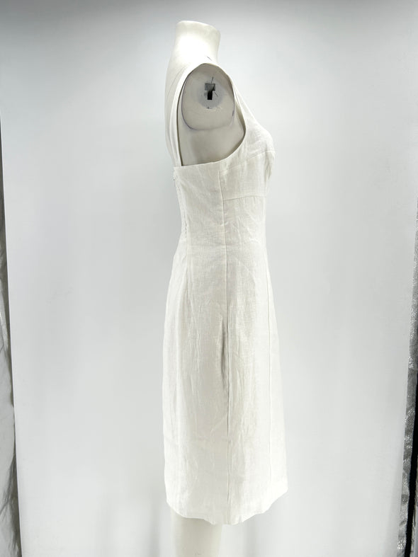 Robe blanche en lin