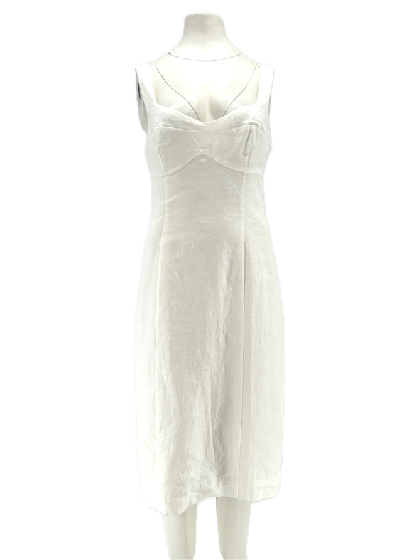 Robe blanche en lin