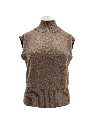Pull en cachemire marron