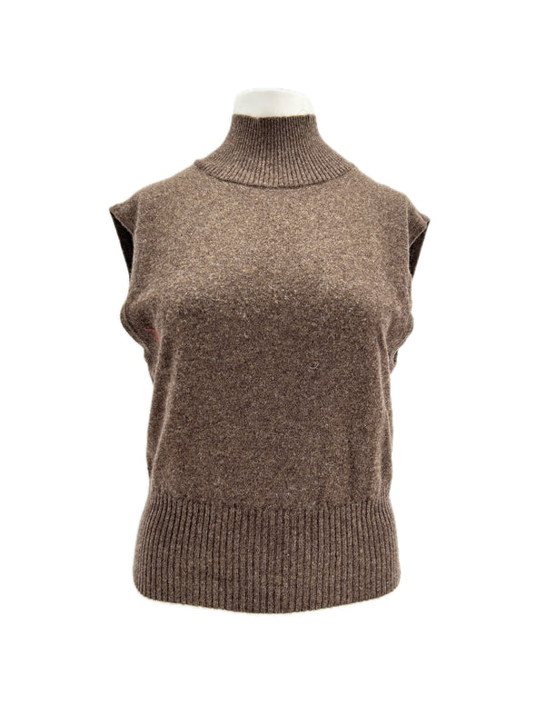 Pull en cachemire marron